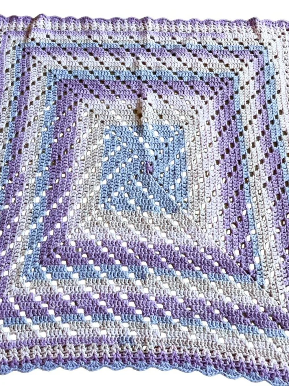 Entire Closet $5! Baby Hand Made Handmade Crochet Crocheted Purple Crib Blanket